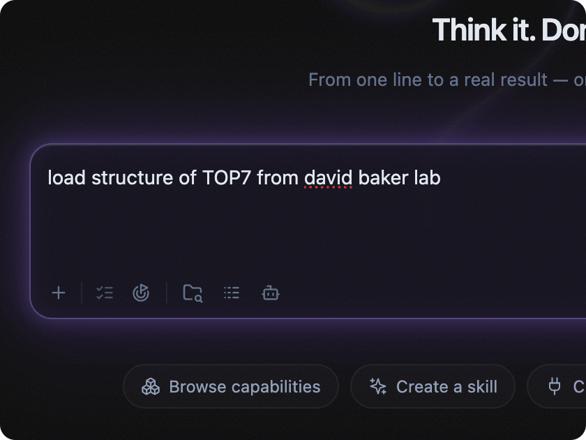 Levin new-task prompt for loading the TOP7 structure