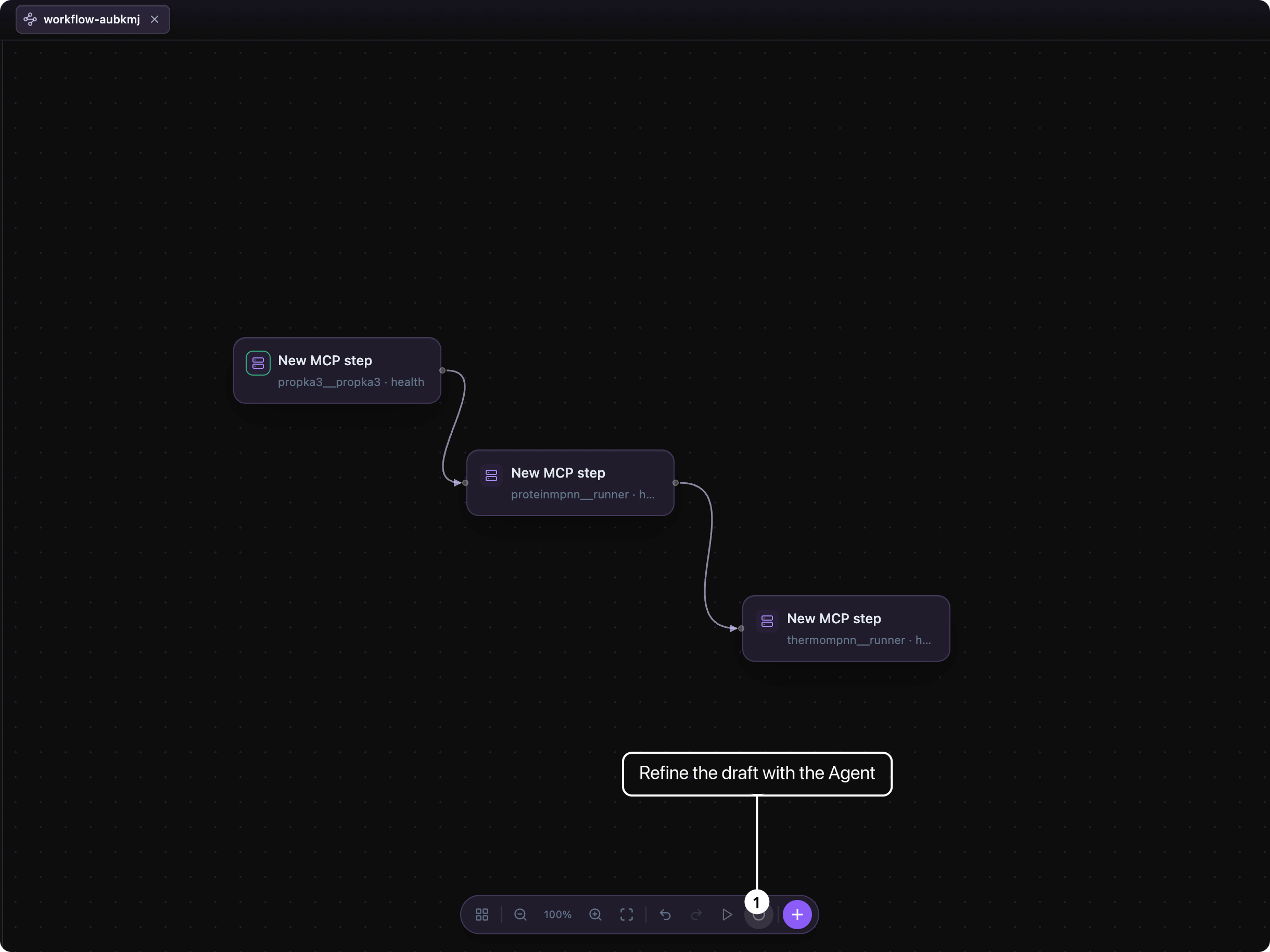 Levin workflow canvas beside Agent output after building and deploying a workflow